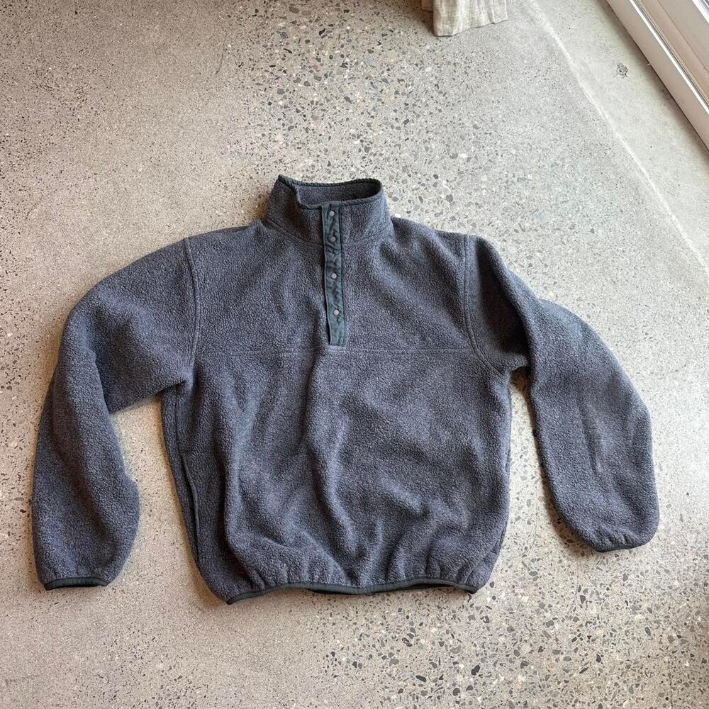 Vintage L.L Bean women’s Medium Pull Over Grey quarter zip fleece